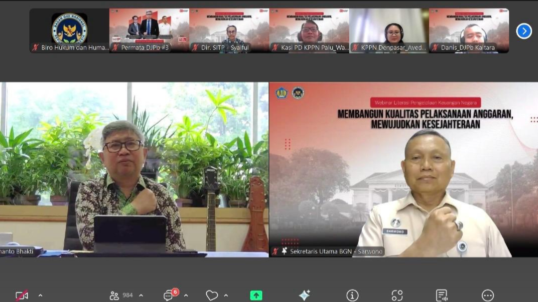 Tingkatkan Kualitas Anggaran, BGN Tapanuli Selatan dan Kemenkeu Selenggarakan Webinar Literasi Keuangan